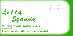 lilla szonda business card